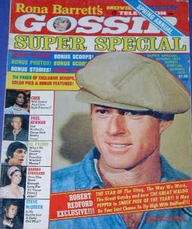 RONA BARRETTS GOSSIP magazine side cover  Annual Spring 1974