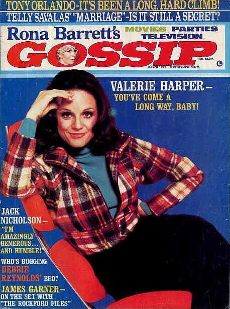 RONA BARRETTS GOSSIP magazine side cover March 1975