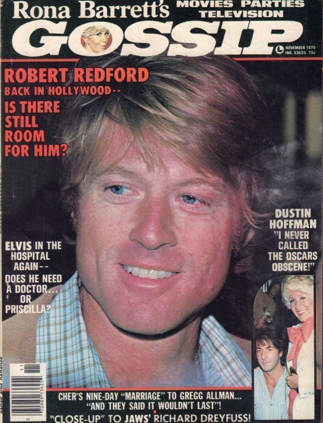 RONA BARRETTS GOSSIP magazine side cover November 1975