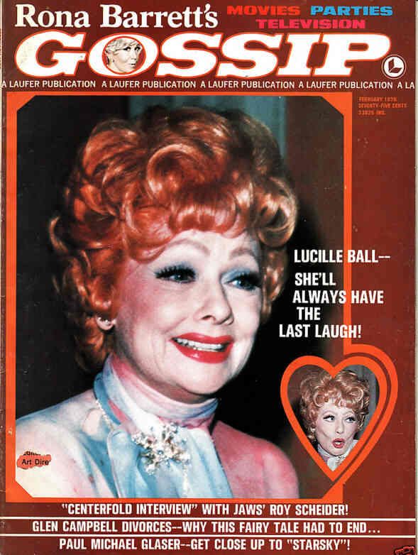 RONA BARRETTS GOSSIP magazine side cover February 1976