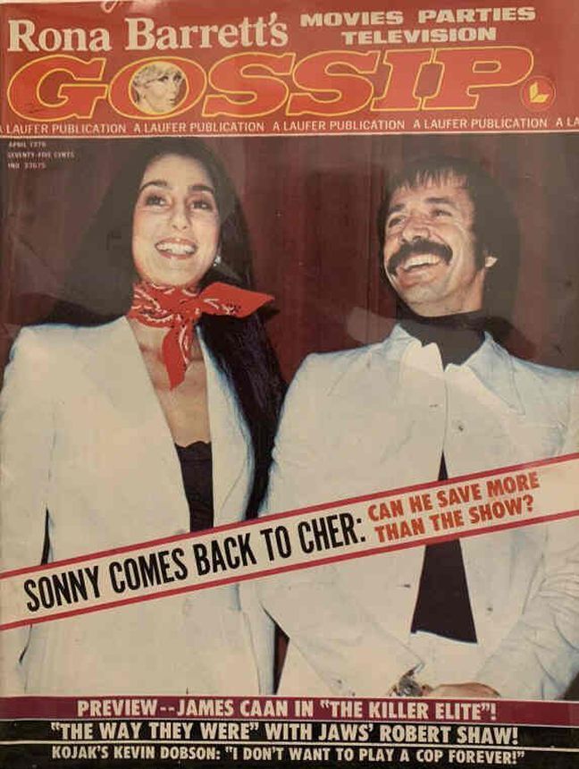 RONA BARRETTS GOSSIP magazine side cover April 1976