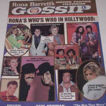 RONA BARRETTS GOSSIP magazine side cover November 1976