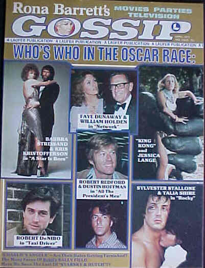 RONA BARRETTS GOSSIP magazine side cover April 1977