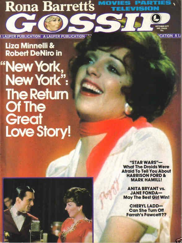 RONA BARRETTS GOSSIP magazine side cover October 1977