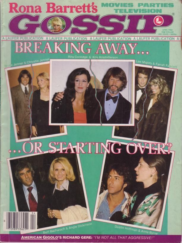 RONA BARRETTS GOSSIP magazine side cover April 1980