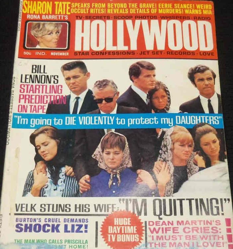 RONA BARRETTS HOLLYWOOD magazine side cover November 1969