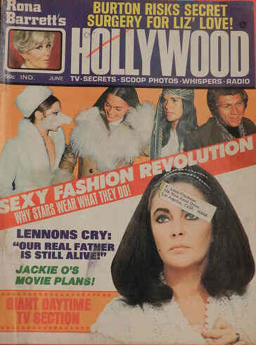RONA BARRETTS HOLLYWOOD magazine side cover June 1970