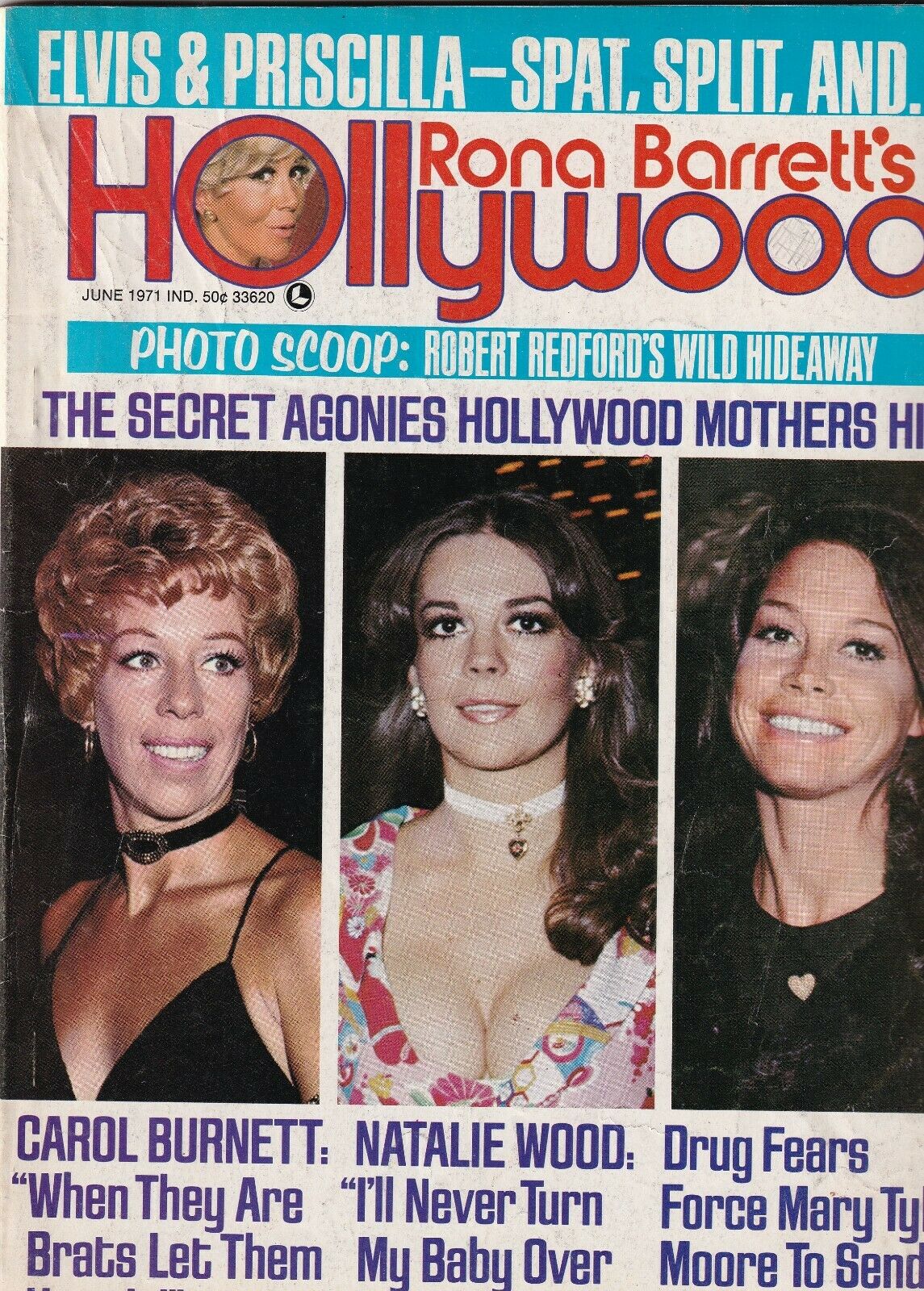 RONA BARRETTS HOLLYWOOD magazine side cover June 1971