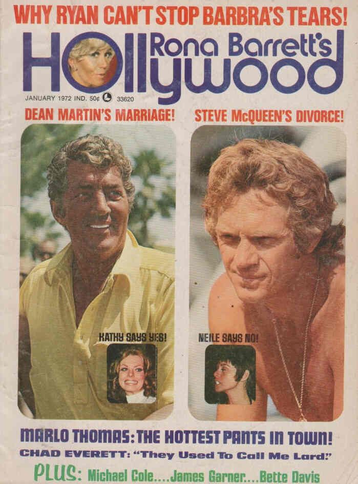 RONA BARRETTS HOLLYWOOD magazine side cover January 1972