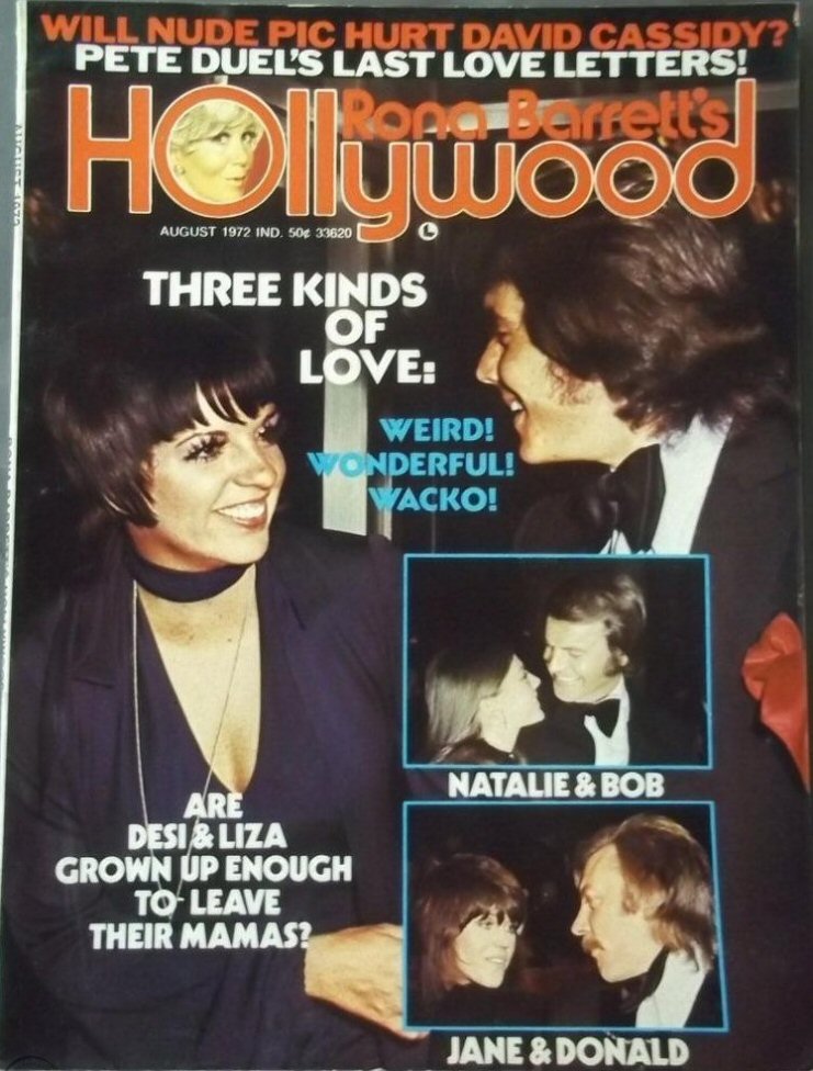 RONA BARRETTS HOLLYWOOD magazine side cover August 1972