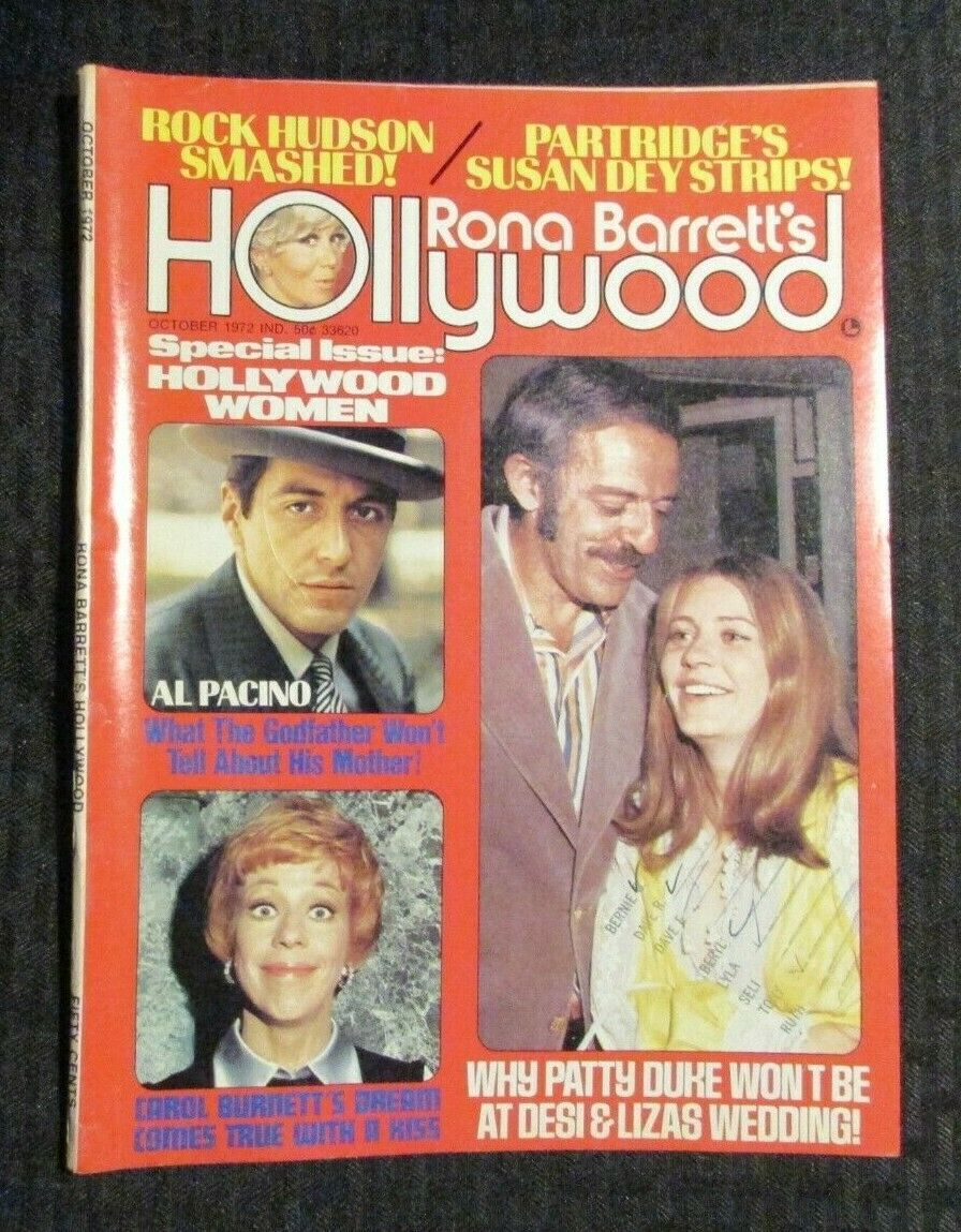 RONA BARRETTS HOLLYWOOD magazine side cover October 1972