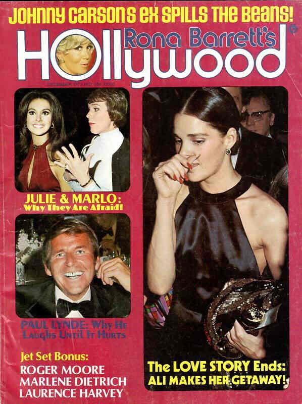 RONA BARRETTS HOLLYWOOD magazine side cover December 1972