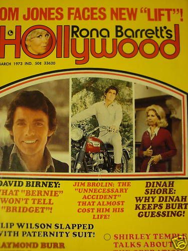 RONA BARRETTS HOLLYWOOD magazine side cover March 1973