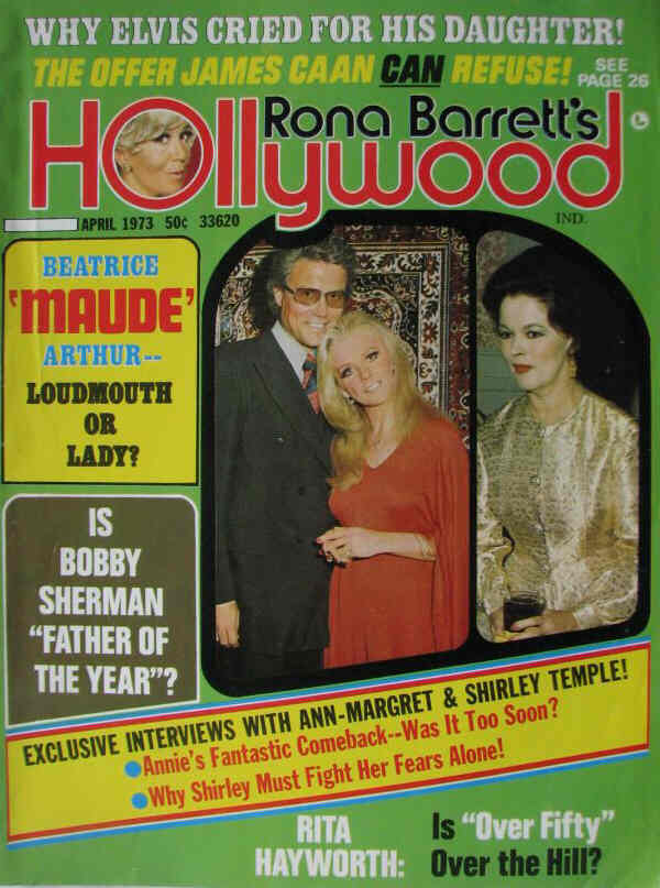 RONA BARRETTS HOLLYWOOD magazine side cover April 1973
