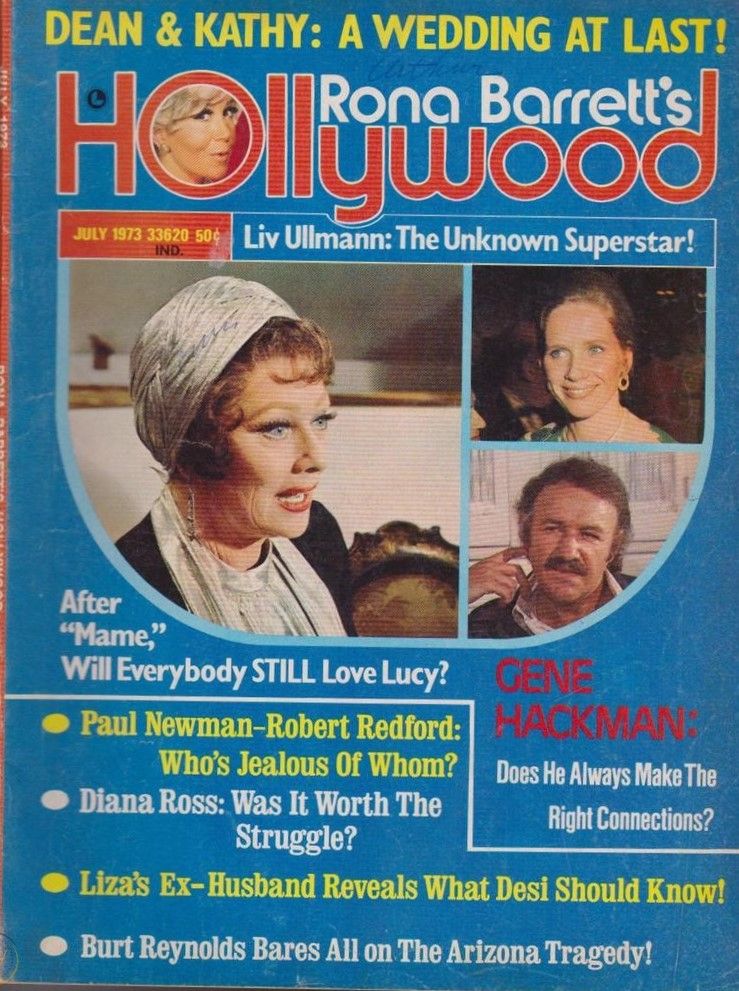 RONA BARRETTS HOLLYWOOD magazine side cover July 1973