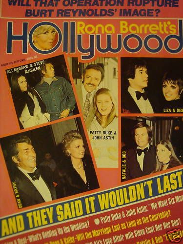 RONA BARRETTS HOLLYWOOD magazine side cover August 1973