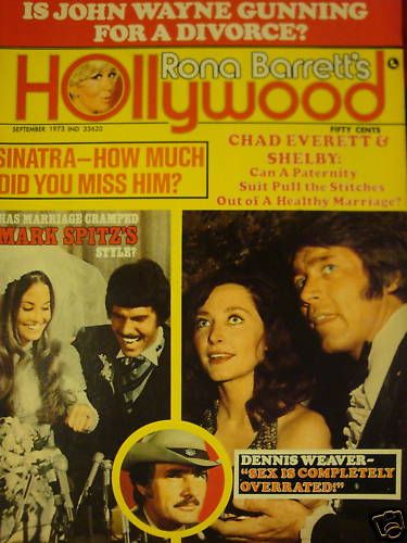RONA BARRETTS HOLLYWOOD magazine side cover September 1973