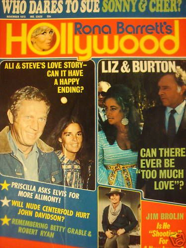 RONA BARRETTS HOLLYWOOD magazine side cover November 1973