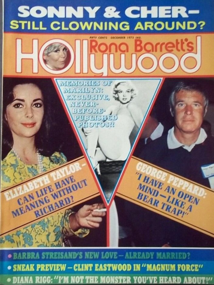 RONA BARRETTS HOLLYWOOD magazine side cover December 1973