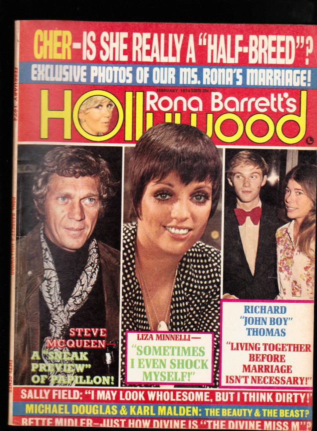 RONA BARRETTS HOLLYWOOD magazine side cover February 1974
