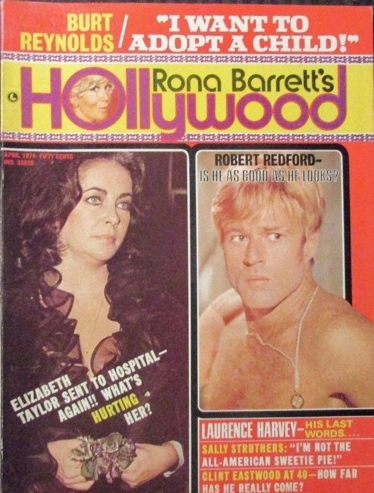 RONA BARRETTS HOLLYWOOD magazine side cover April 1974