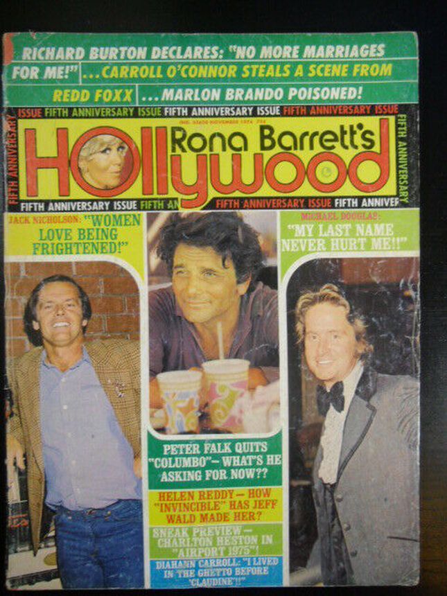 RONA BARRETTS HOLLYWOOD magazine side cover November 1974
