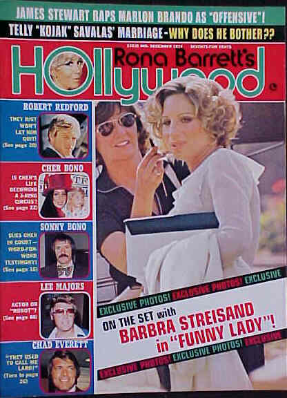 RONA BARRETTS HOLLYWOOD magazine side cover December 1974