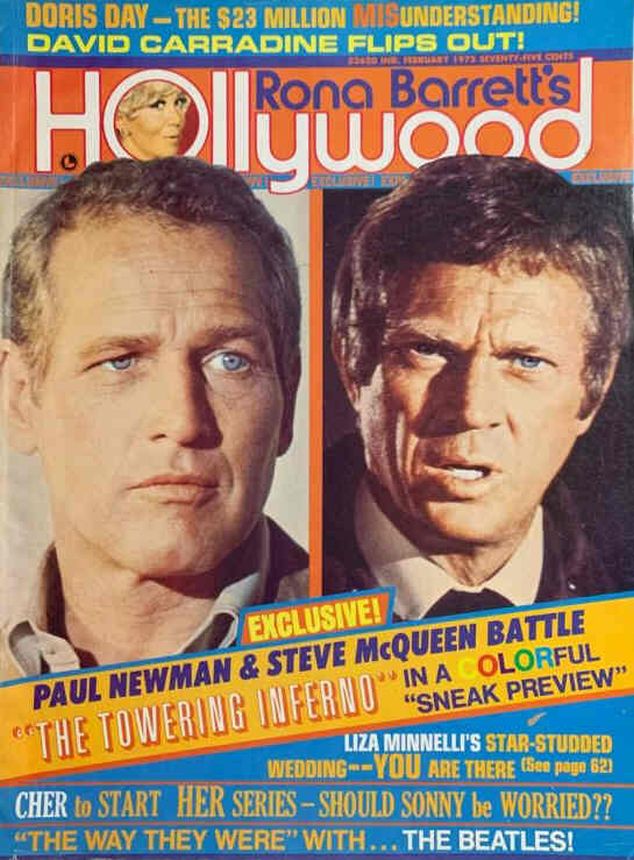 RONA BARRETTS HOLLYWOOD magazine side cover February 1975