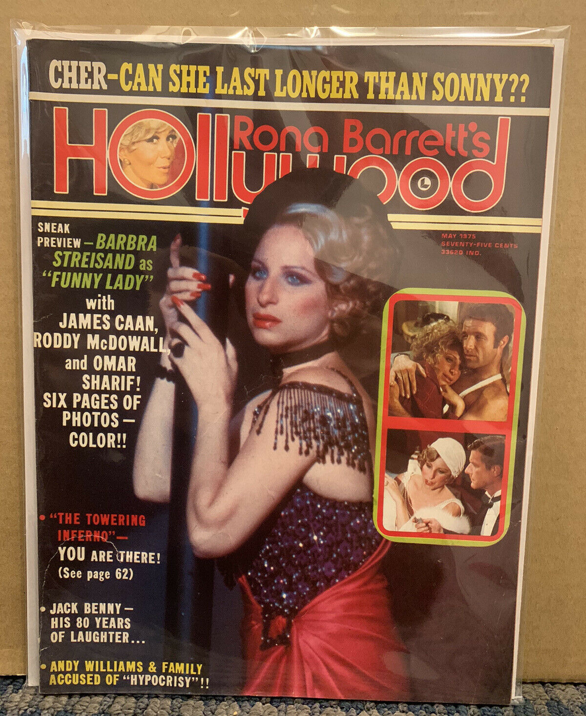 RONA BARRETTS HOLLYWOOD magazine side cover May 1975