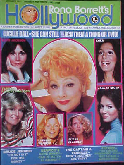 RONA BARRETTS HOLLYWOOD magazine side cover January 1977