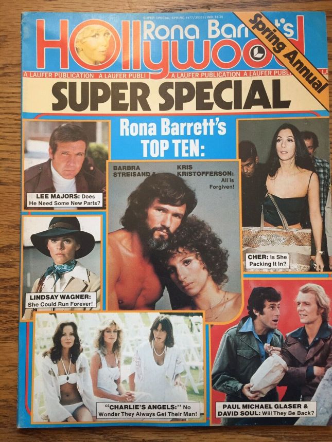 RONA BARRETTS HOLLYWOOD magazine side cover  Spring Annual  1977