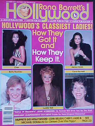 RONA BARRETTS HOLLYWOOD magazine side cover November 1979