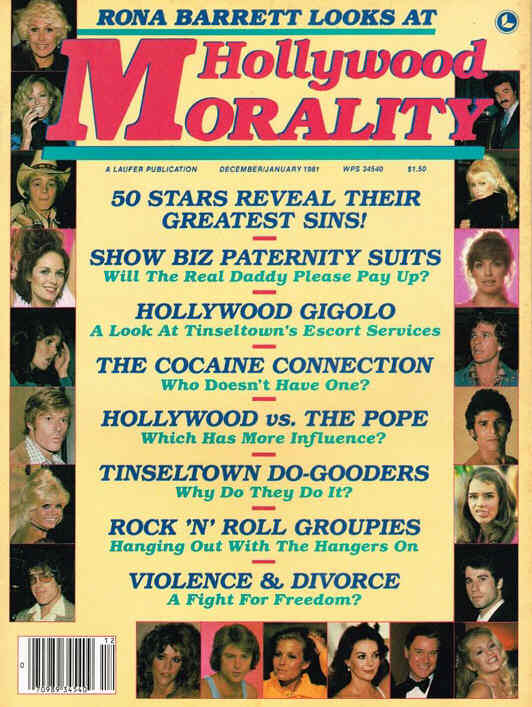 RONA BARRETTS HOLLYWOOD magazine side cover  Special December 1980