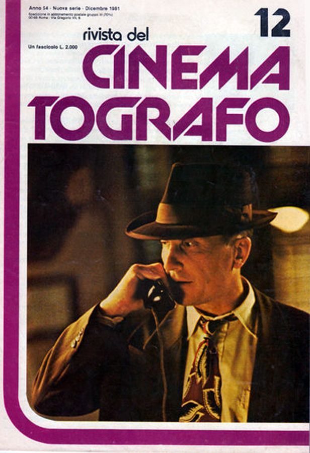 RIVISTA DEL CINEMATOGRAFO magazine side cover  December 1981