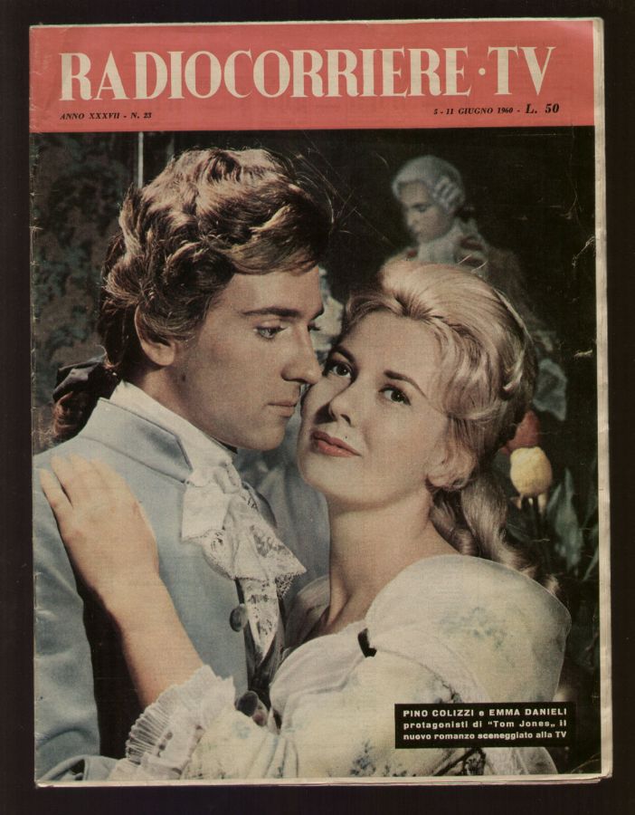 RADIOCORRIERE TV magazine side cover Issue 23 5 June 1960