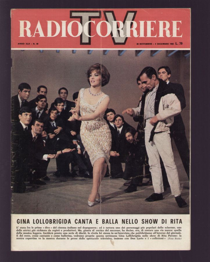 RADIOCORRIERE TV magazine side cover Issue 48 28 November 1965