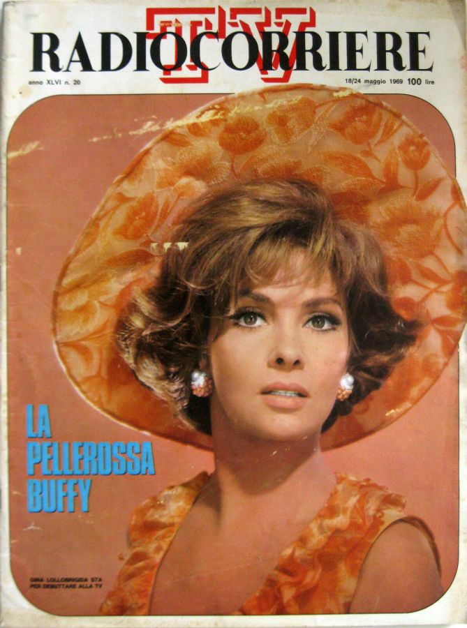 RADIOCORRIERE TV magazine side cover Issue 20 18 May 1969