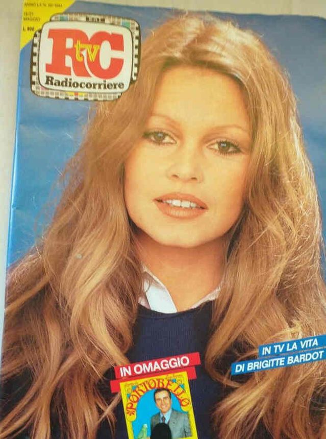 RADIOCORRIERE TV magazine side cover Issue 20 15 May 1983