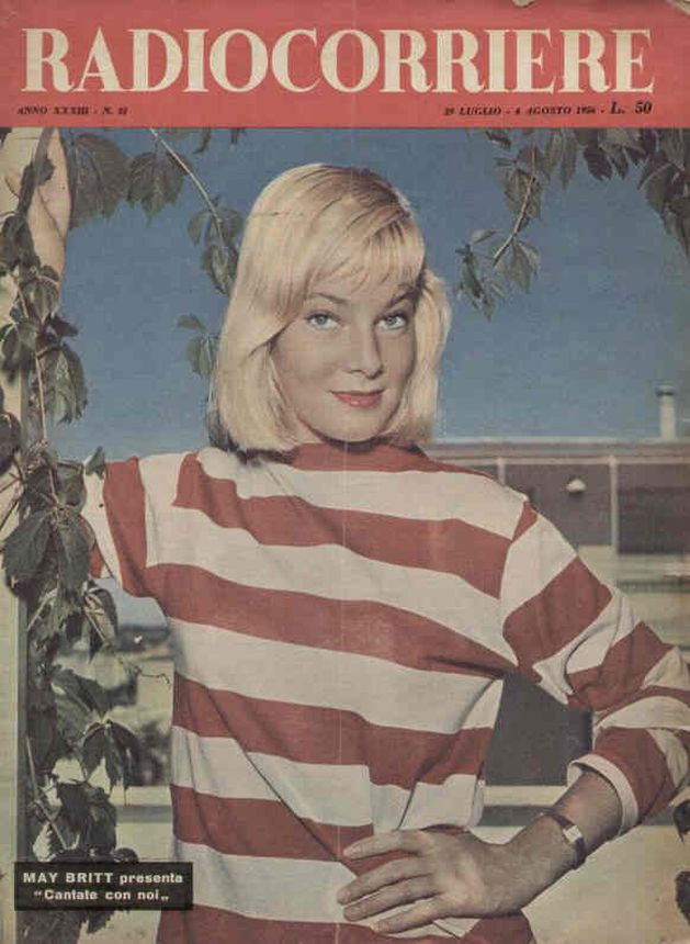 RADIOCORRIERE TV magazine side cover Issue 31 29 July 1956