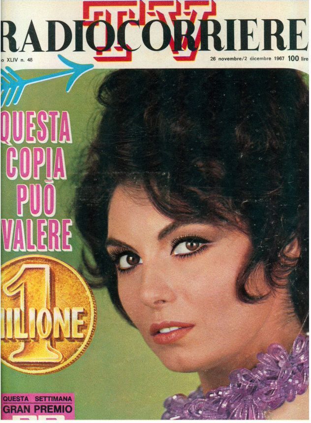 RADIOCORRIERE TV magazine side cover Issue 48 26 November 1967