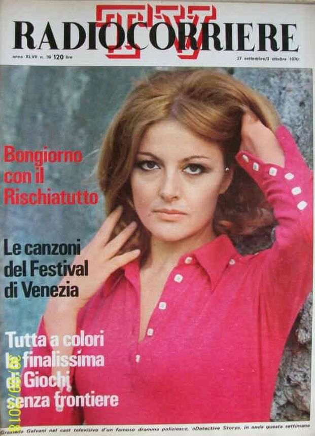 RADIOCORRIERE TV magazine side cover Issue 39 27 September 1970
