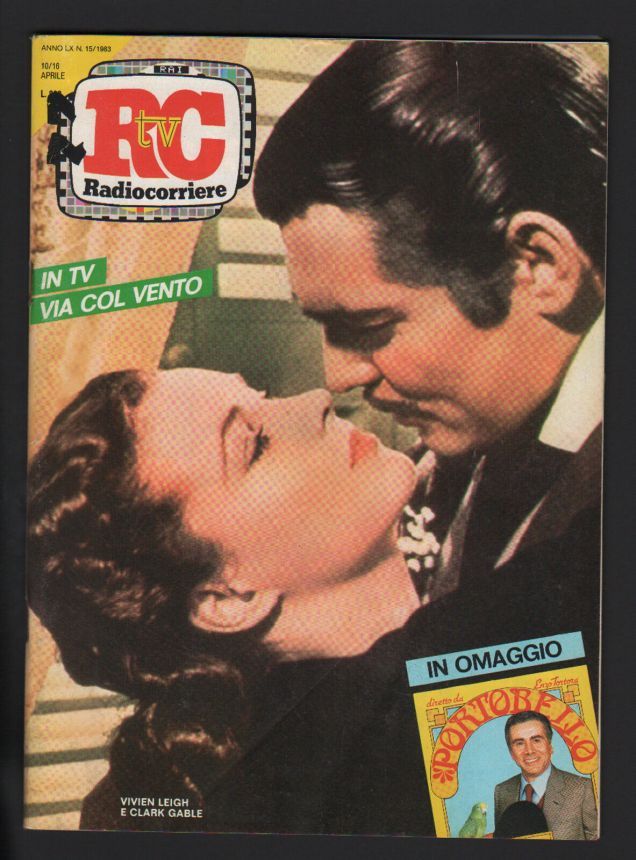 RADIOCORRIERE TV magazine side cover Issue 15 10 April 1983