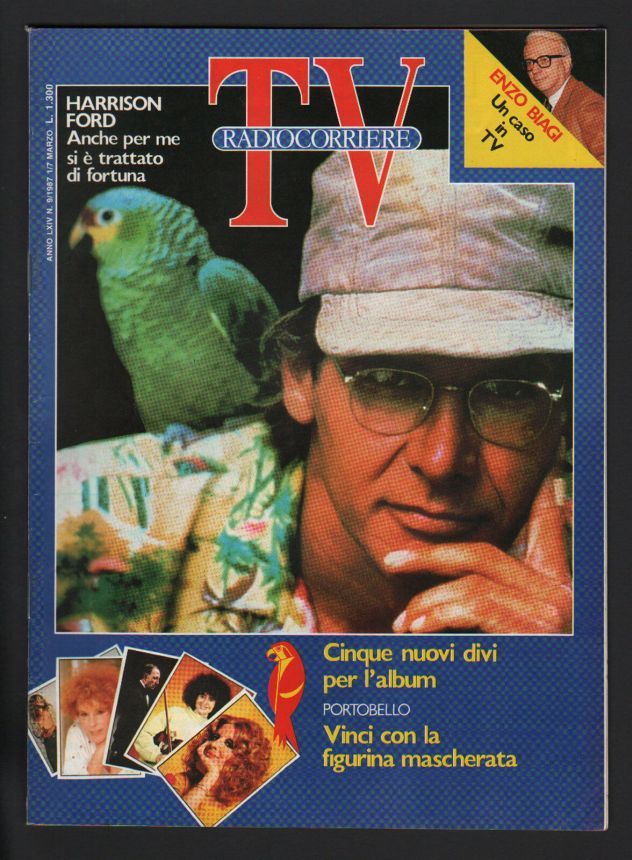 RADIOCORRIERE TV magazine side cover Issue 9 1 March 1987