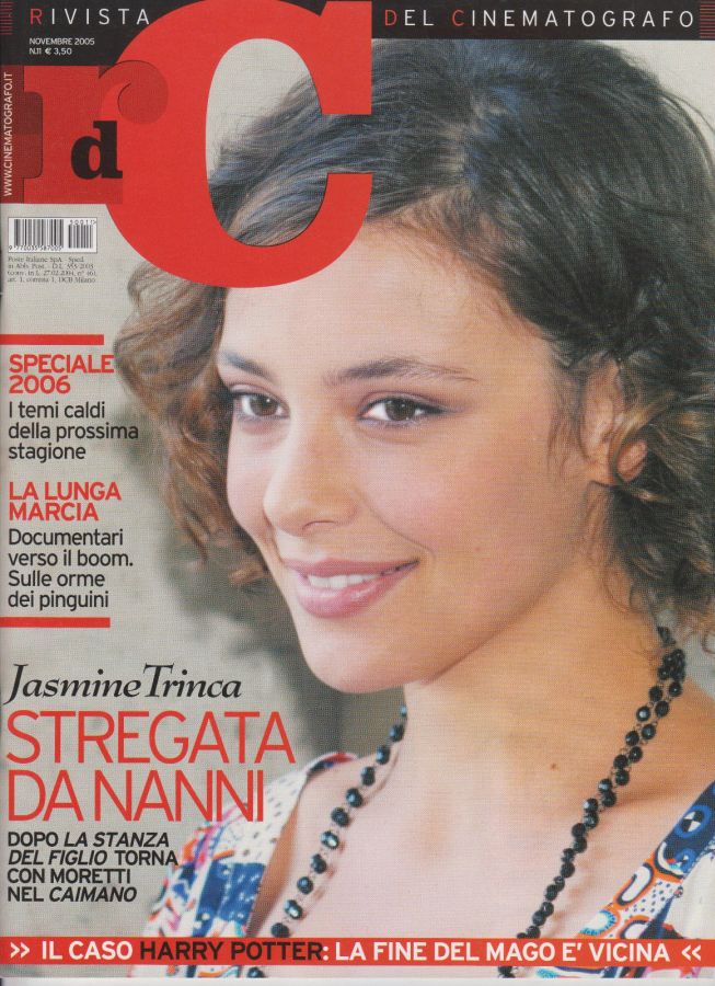 RIVISTA DEL CINEMATOGRAFO magazine side cover  November 2005