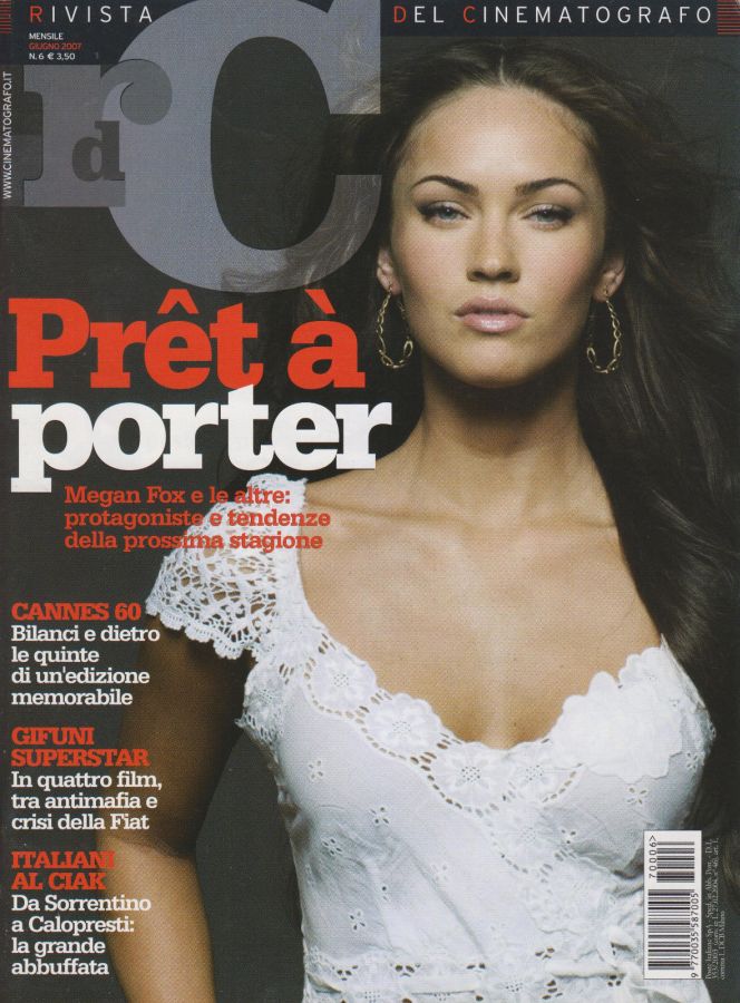 RIVISTA DEL CINEMATOGRAFO magazine side cover  June 2007