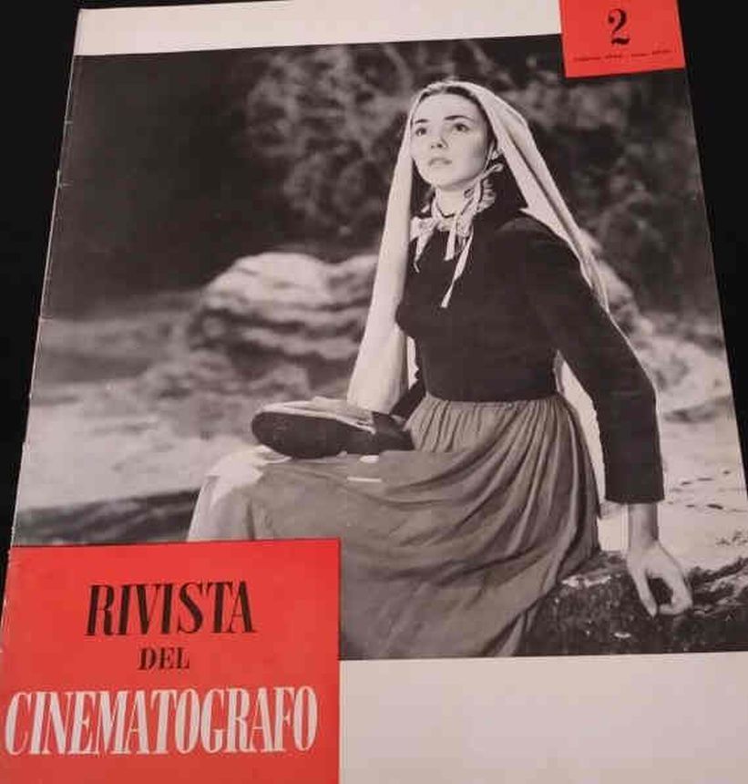 RIVISTA DEL CINEMATOGRAFO magazine side cover  February 1958