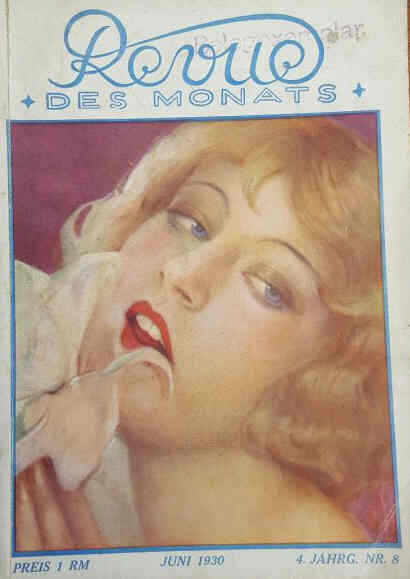REVUE DES MONATS magazine side cover Issue 8  June 1930