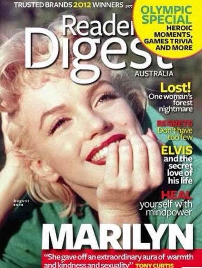 READERS DIGEST (AU) magazine side cover  August 2012