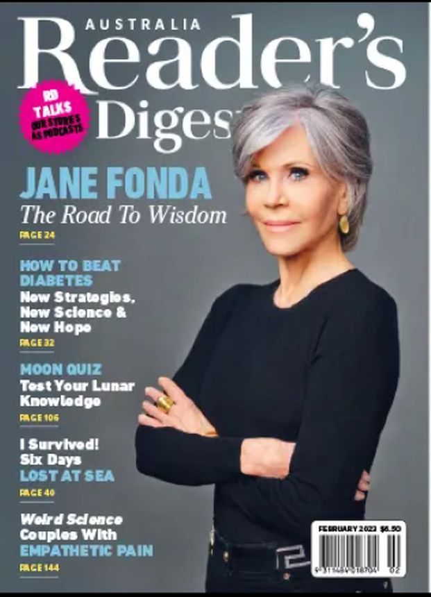 READERS DIGEST (AU) magazine side cover  February 2023