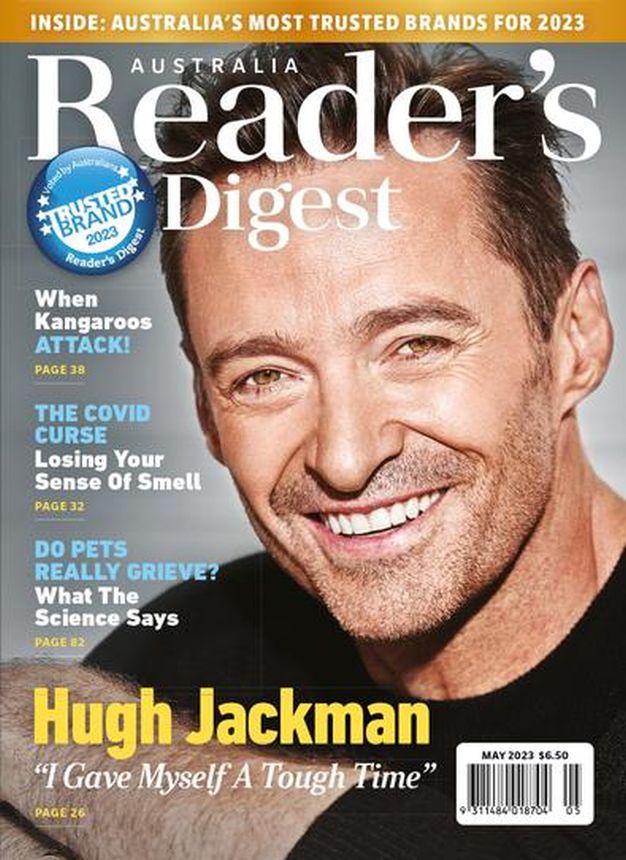 READERS DIGEST (AU) magazine side cover  May 2023
